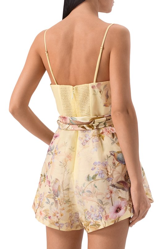 Комбинезон изо льна и шелка Zimmermann 6538YC261 Жёлтый  6538YC261 Фото 3