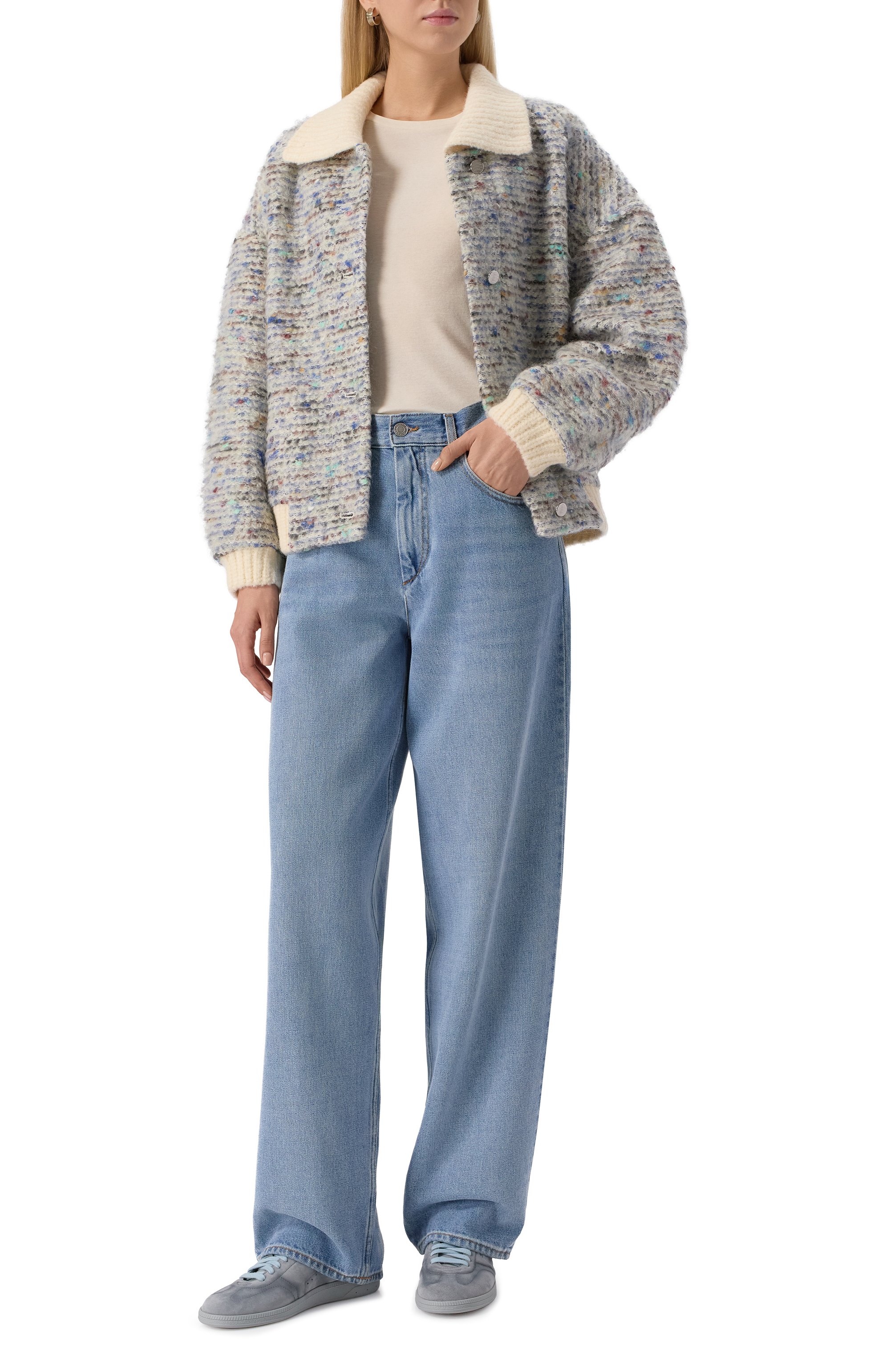 Твидовый бомбер IRO, арт. WP137SIM0NE, фото 2