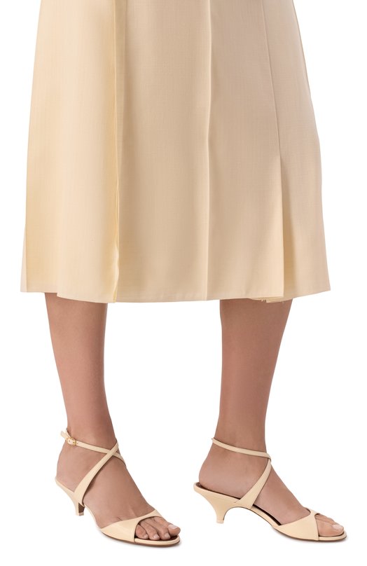 Кожаные босоножки Pherg Neous 00512N10/LEATHER Кремовый  00512N10/LEATHER Фото 2