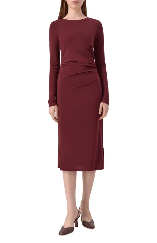 Платье из вискозы Max Mara Studio ZITT0 Бордовый  ZITT0 Фото 3