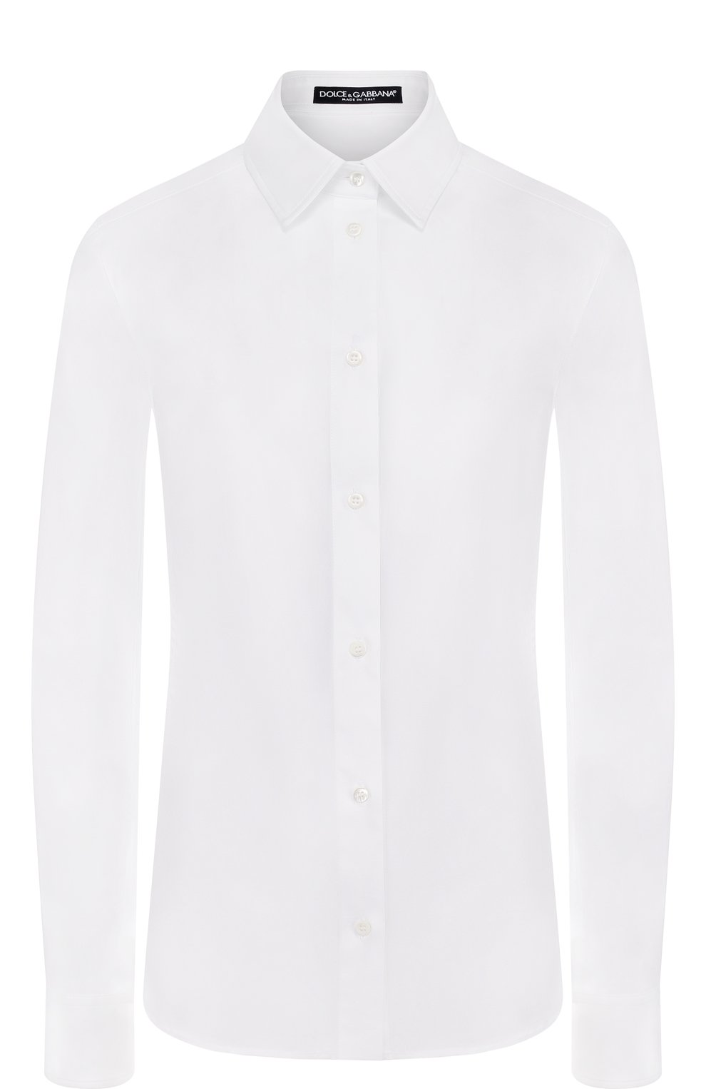 Приталенная хлопковая блуза DOLCE & GABBANA, арт. 0102/F5G19T/FUEAJ, фото 1