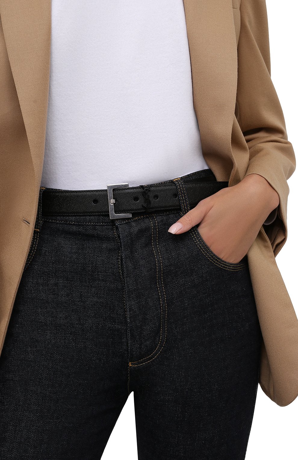 Кожаный ремень monogram SAINT LAURENT, арт. 634437/BTY0X, фото 2