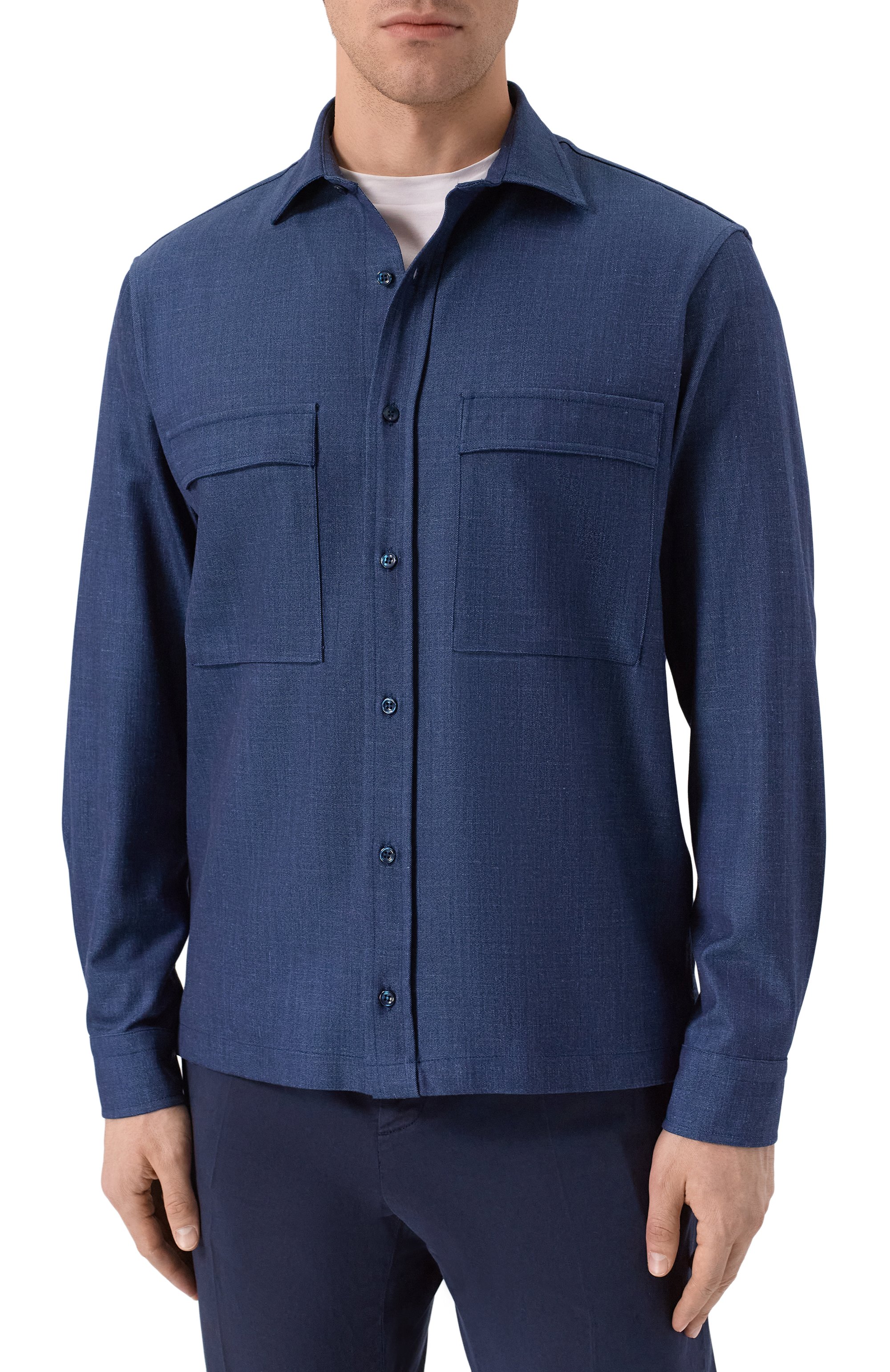 Рубашка из шерсти и шелка PAUL&SHARK, арт. 26413318, фото 3