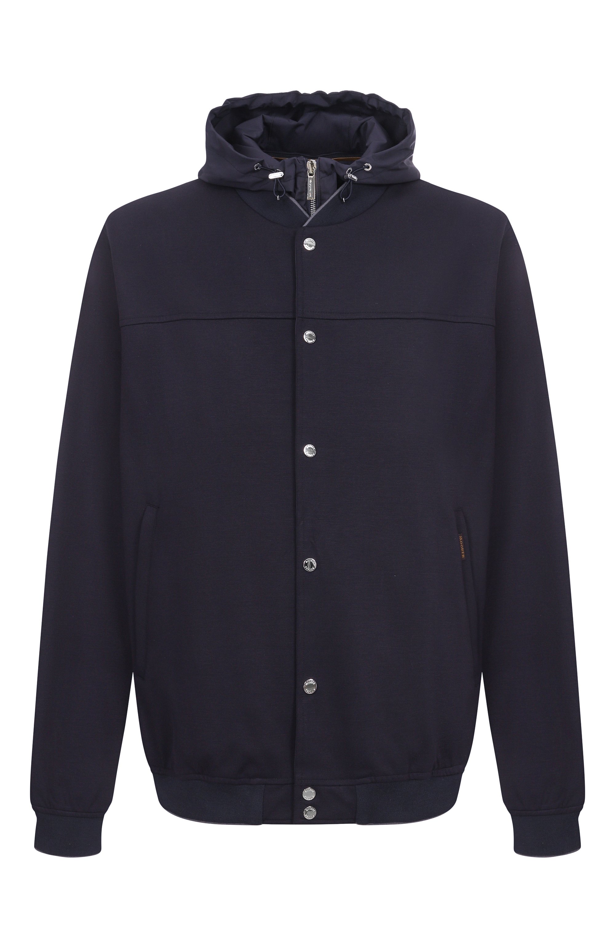 Бомбер из вискозы darren-jk MOORER темно-синего цвета по цене 271500 руб., арт. DARREN-JK_66-68, фото 1 Бомбер из вискозы darren-jk MOORER, арт. DARREN-JK_66-68, фото 1