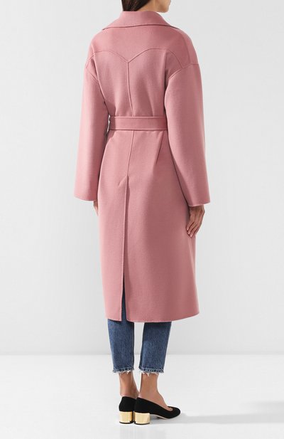 Пальто из смеси шерсти и шелка NANUSHKA, арт. ALAM0_DUSTY PINK_D0UBLE W00L, фото 4