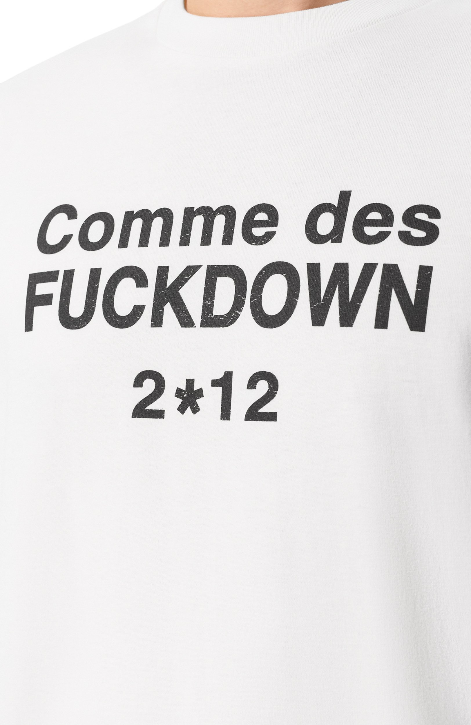 Хлопковая футболка COMME DES FUCKDOWN белого цвета по цене 6320 руб., арт. CFABU00019, фото 5 Хлопковая футболка COMME DES FUCKDOWN, арт. CFABU00019, фото 5