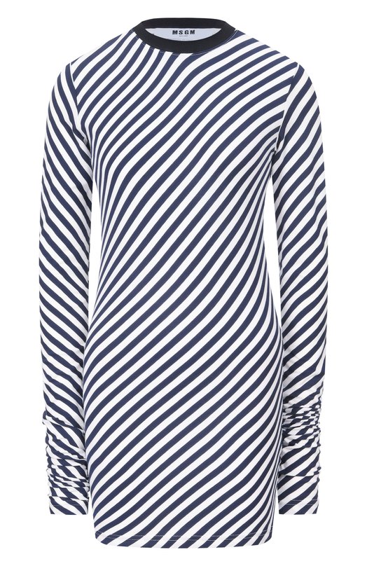 Хлопковый лонгслив MSGM 4041MDM71N/267128 Синий 4041MDM71N/267128