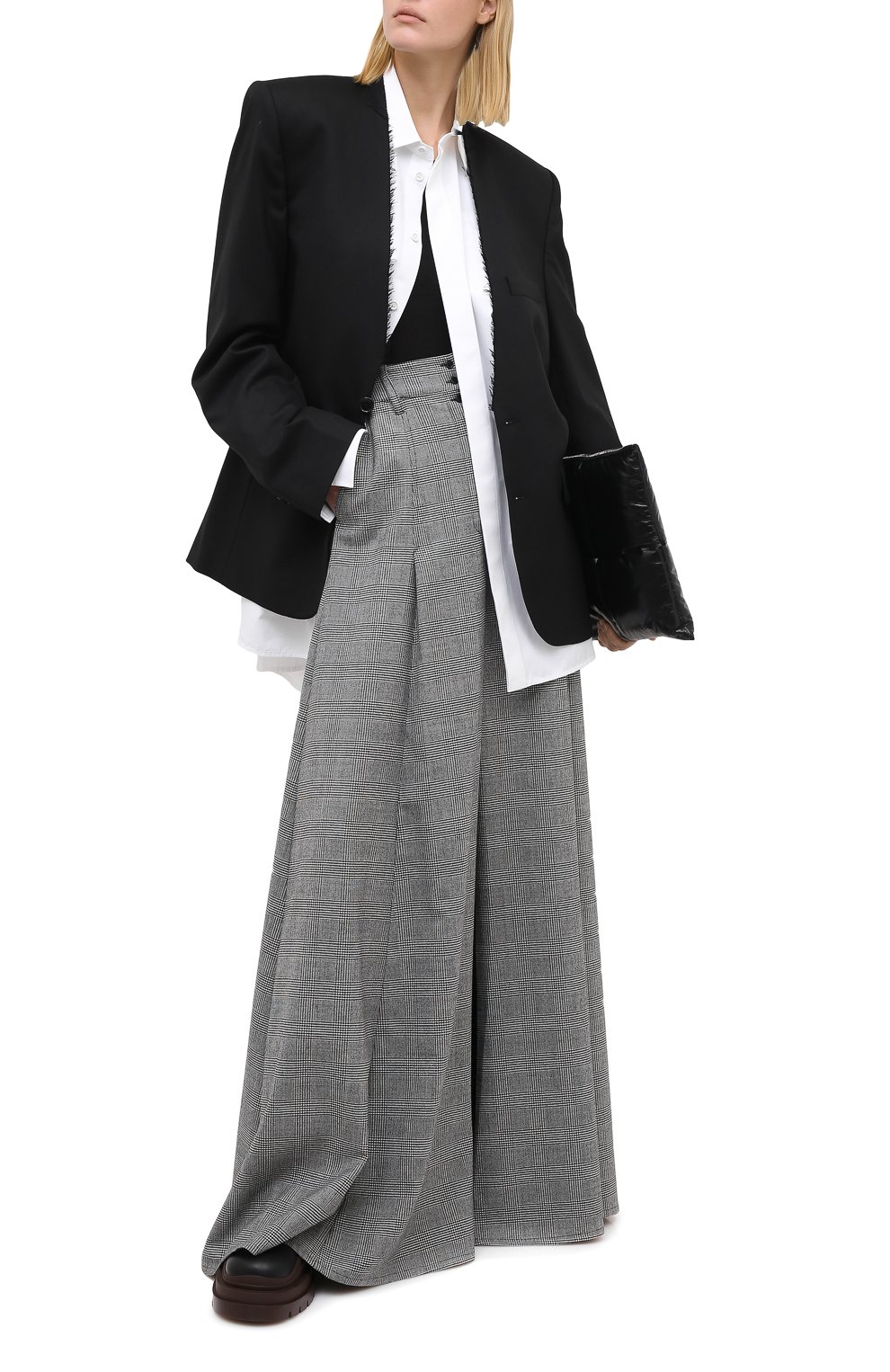 Шерстяная юбка VETEMENTS, арт. WAH21SK111 1205/BLACK/WHITE CHECK, фото 2