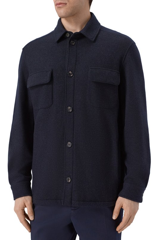 Кашемировая куртка-рубашка Loro Piana FAL3156 Синий  FAL3156 Фото 3