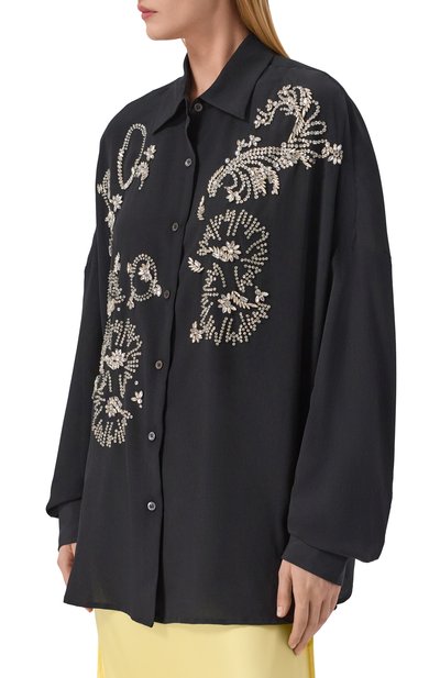 Рубашка с отделкой стразами DRIES VAN NOTEN, арт. 010759/3078, фото 3