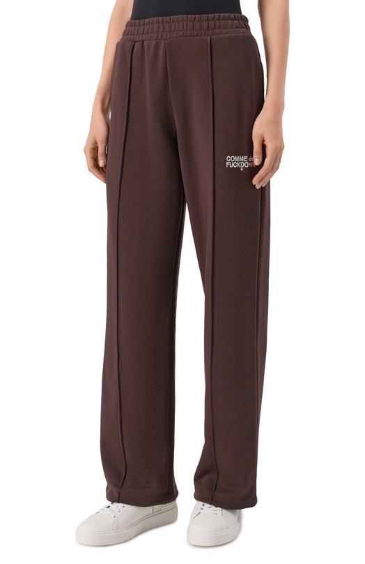 Хлопковые брюки Comme des Fuckdown CFABW01374 Коричневый  CFABW01374 Фото 3