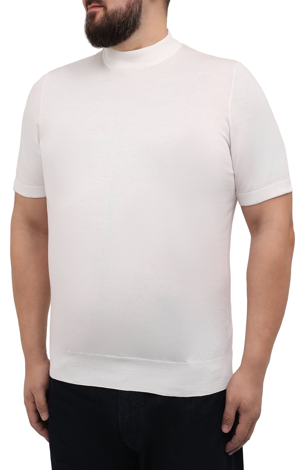 Хлопковый джемпер BRUNELLO CUCINELLI кремового цвета по цене 67600 руб., арт. M2900234W, фото 3 Хлопковый джемпер BRUNELLO CUCINELLI, арт. M2900234W, фото 3