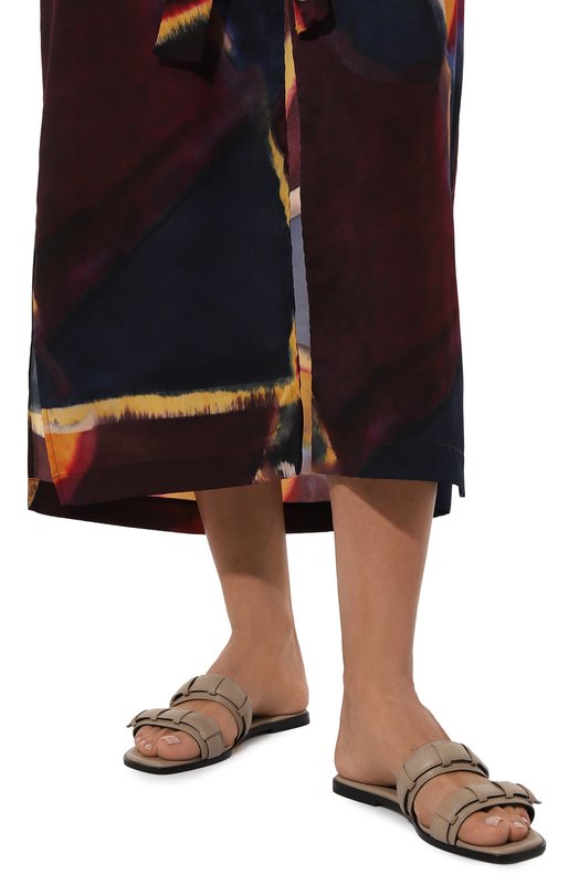 Кожаные шлепанцы Loop Elleme Бежевый, фото 3