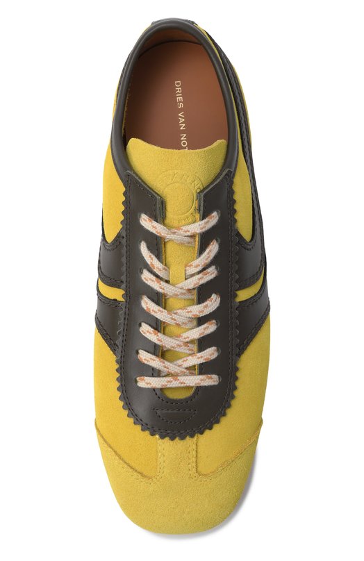 Замшевые кеды Dries Van Noten 011722/0126 Жёлтый  011722/0126 Фото 6