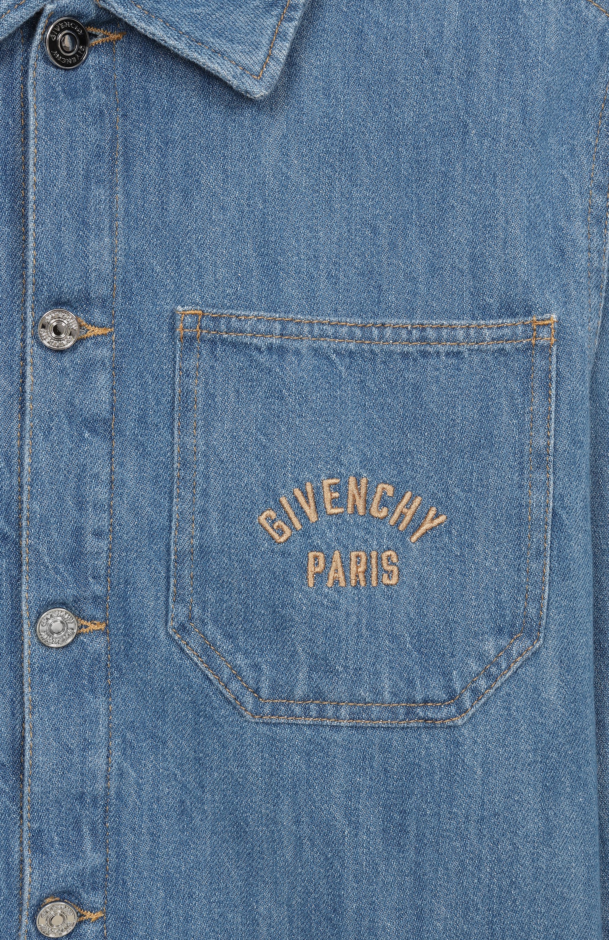 Джинсовая рубашка GIVENCHY голубого цвета по цене 58350 руб., арт. H31212, фото 3 Джинсовая рубашка GIVENCHY, арт. H31212, фото 3