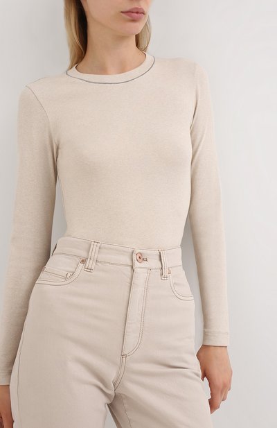 Хлопковый лонгслив BRUNELLO CUCINELLI, арт. M0TC8BJ300, фото 3