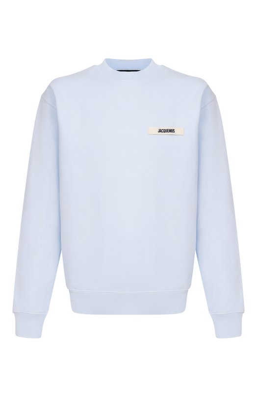 Хлопковый свитшот Jacquemus 24ESSM00206/AJ00126 Голубой 24ESSM00206/AJ00126