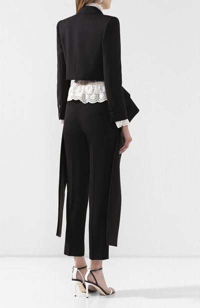 Жакет из смеси шерсти и шелка ALEXANDER MCQUEEN, арт. 612810/QJAAA, фото 4