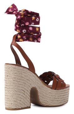 Кожаные босоножки MIU MIU, арт. 5XZ444-3L81-F0ISI-125, фото 3