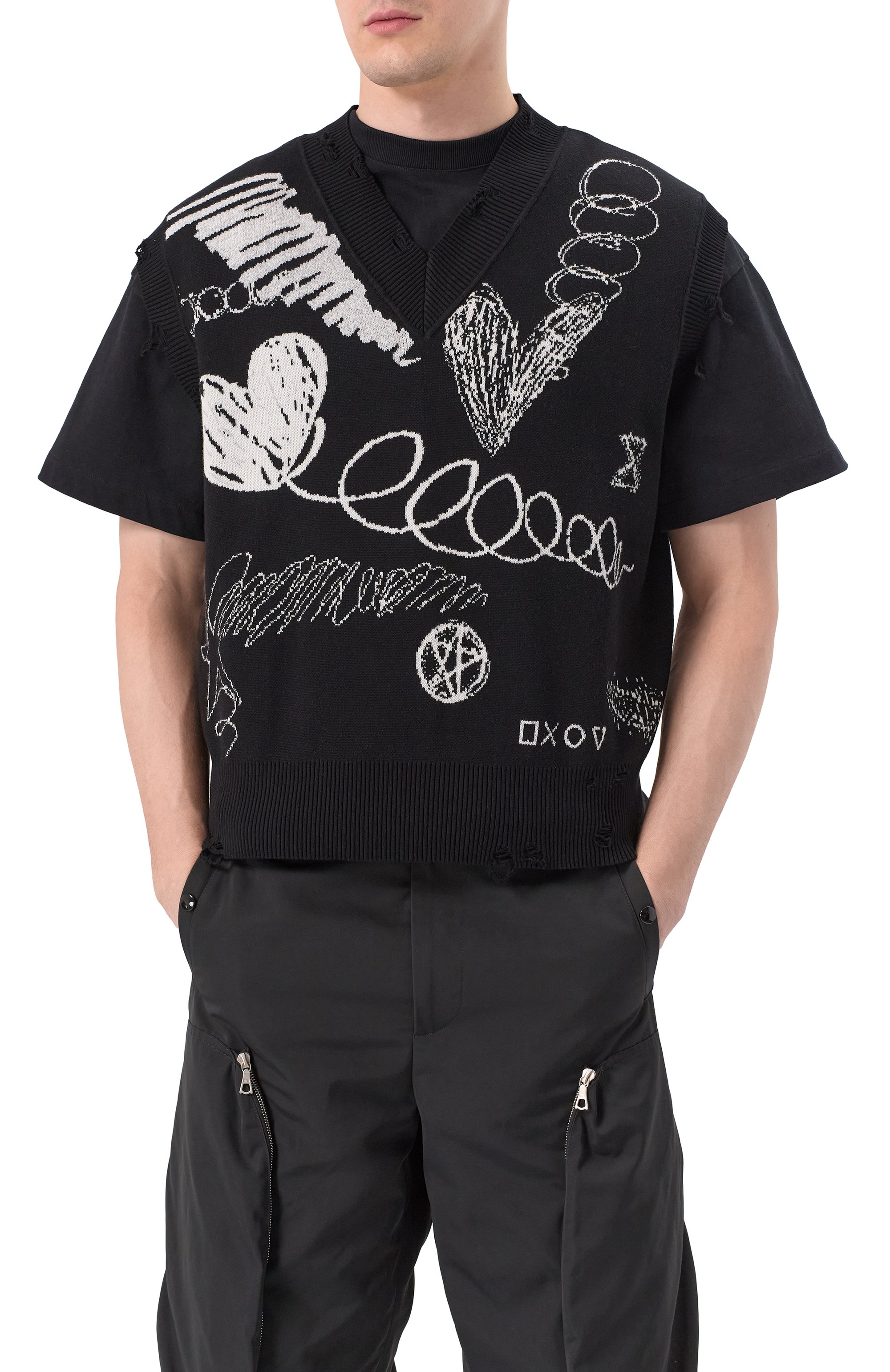 Жилет из хлопка и шерсти WHO_AM, арт. MV1-WIM1-BLK, фото 3