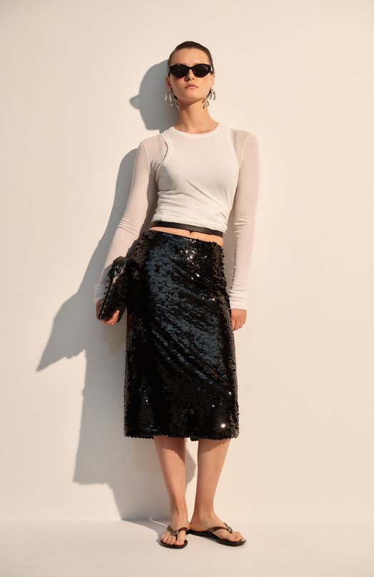 Хлопковый лонгслив Jil Sander J02NH0012/J20249 Белый  J02NH0012/J20249 Фото 7