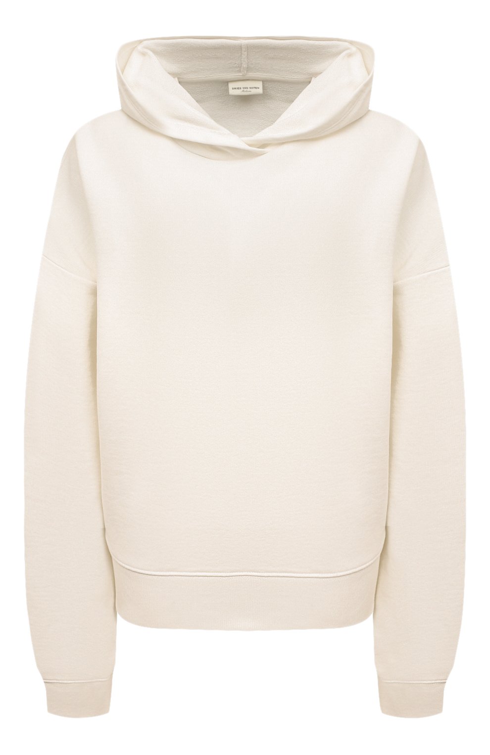 Хлопковое худи DRIES VAN NOTEN белого цвета по цене 37400 руб., арт. 222-011142-5611, фото 1 Хлопковое худи DRIES VAN NOTEN, арт. 222-011142-5611, фото 1