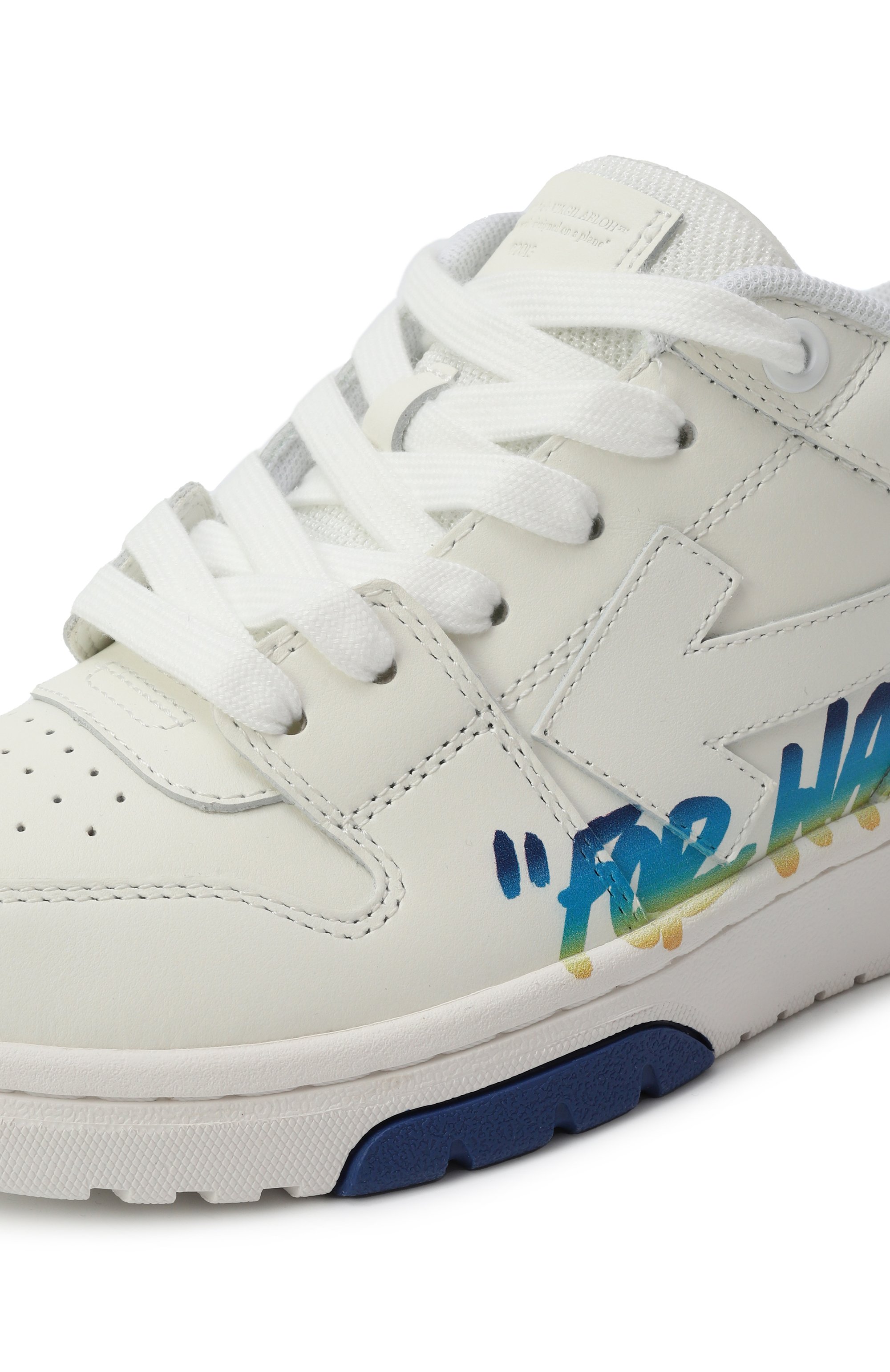 Кожаные кеды out of office OFF-WHITE, арт. 0BIA011S25LEA002/31-33, фото 5