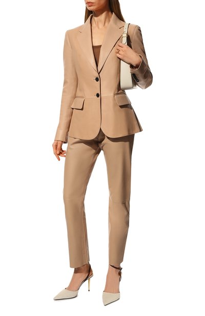 Кожаный жакет TOM FORD бежевого цвета по цене 433000 руб., арт. GIL476-LEX266, фото 2 Кожаный жакет TOM FORD, арт. GIL476-LEX266, фото 2
