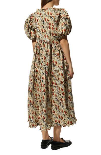 Хлопковое платье KIKA VARGAS, арт. LEANA DRESS/C0TT0N PRINT, фото 4
