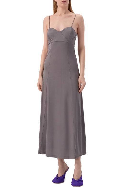 Платье из вискозы Dries Van Noten 011160/2617 Серый  011160/2617 Фото 3