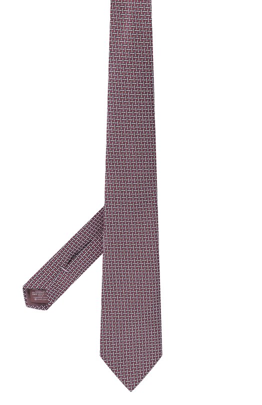 Шелковый галстук Canali 18/HJ04561 Бордовый  18/HJ04561 Фото 3