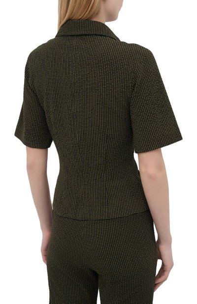 Блузка NANUSHKA хаки цвета по цене 29800 руб., арт. SAFF_KHAKI CHECK_SEERSUCKER, фото 4 Блузка NANUSHKA, арт. SAFF_KHAKI CHECK_SEERSUCKER, фото 4