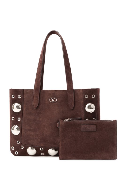 Сумка-тоут Nellcôte Valentino 7W2B0R88/JET Коричневый  7W2B0R88/JET Фото 7