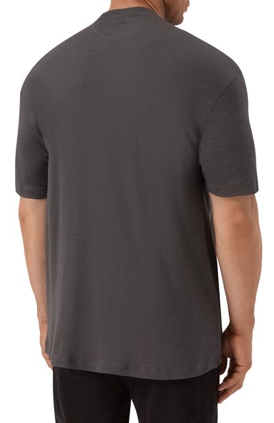 Футболка из хлопка и лиоцелла PAUL&SHARK темно-серого цвета по цене 23500 руб., арт. 15311602/3XL-6XL, фото 4 Футболка из хлопка и лиоцелла PAUL&SHARK, арт. 15311602/3XL-6XL, фото 4