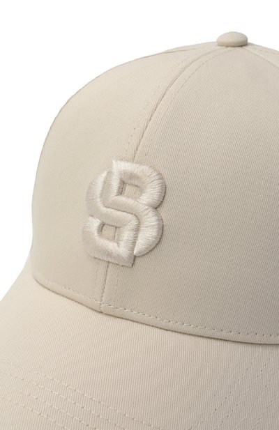 Хлопковая бейсболка BOSS кремового цвета по цене 7490 руб., арт. 50533299, фото 4 Хлопковая бейсболка BOSS, арт. 50533299, фото 4