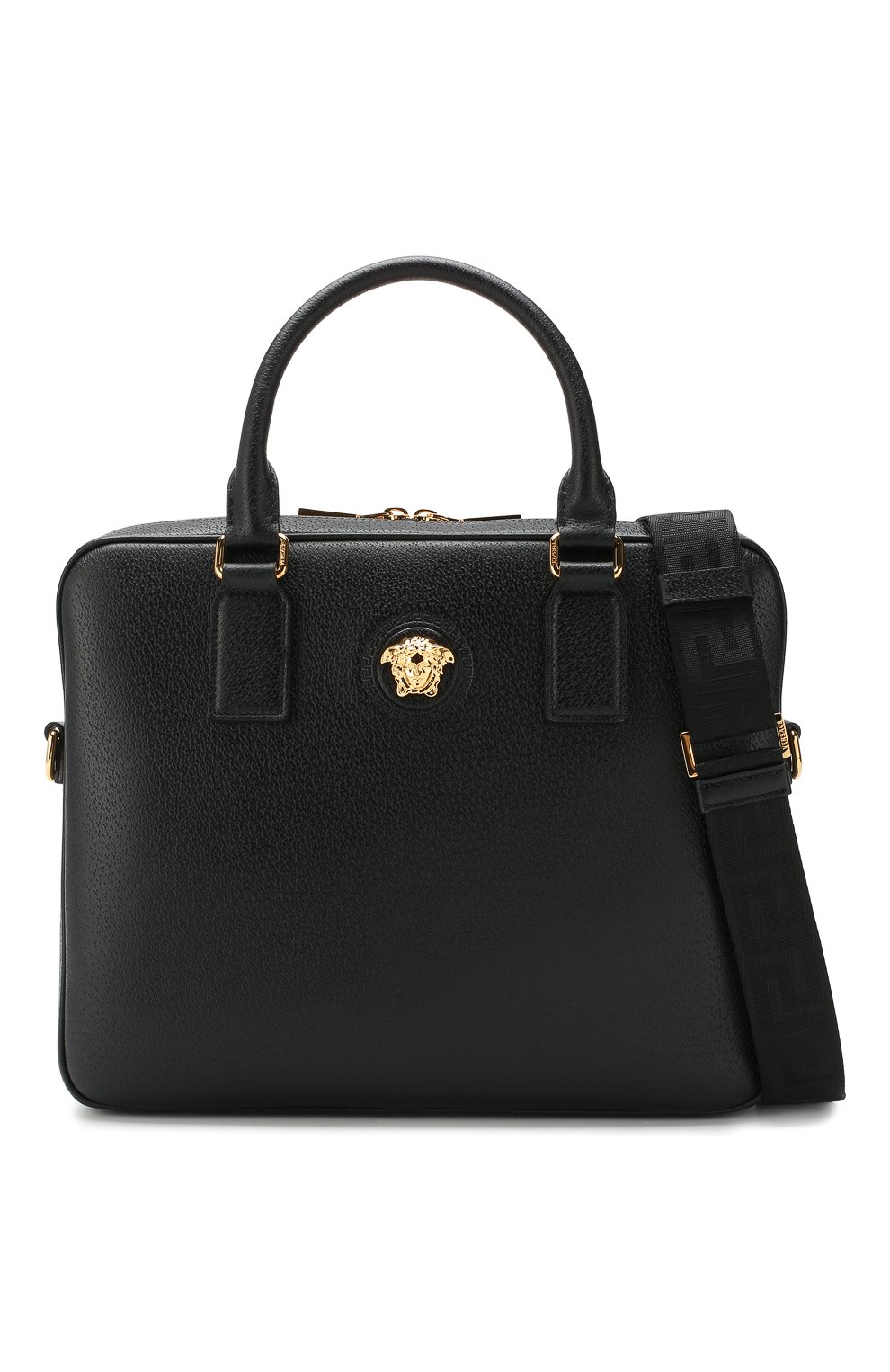 Кожаная сумка для ноутбука VERSACE черного цвета по цене 226000 руб., арт. DLC5105/DG0VV, фото 6 Кожаная сумка для ноутбука VERSACE, арт. DLC5105/DG0VV, фото 6