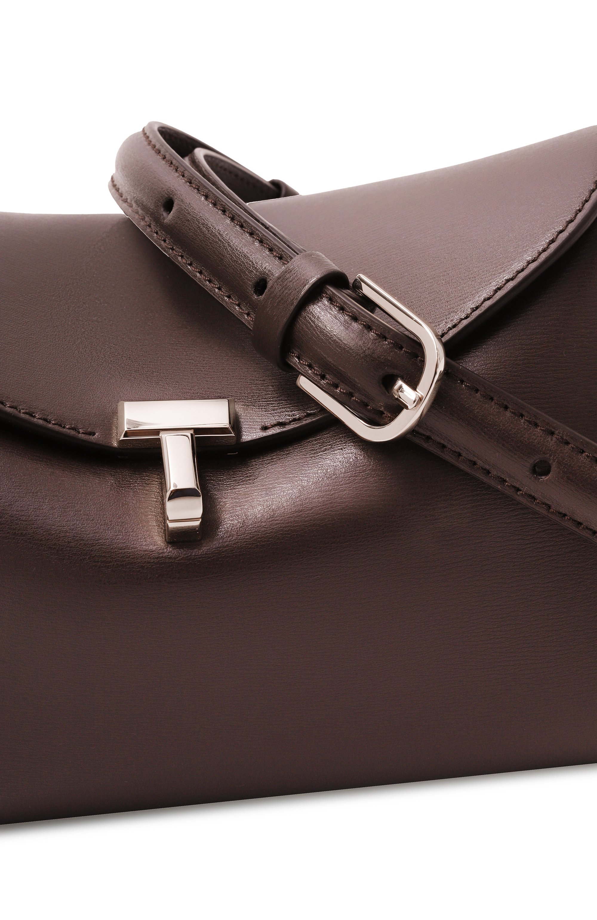 Клатч t-lock TOTEME темно-коричневого цвета по цене 137000 руб., арт. 244-WAL950-LE0025, фото 3 Клатч t-lock TOTEME, арт. 244-WAL950-LE0025, фото 3