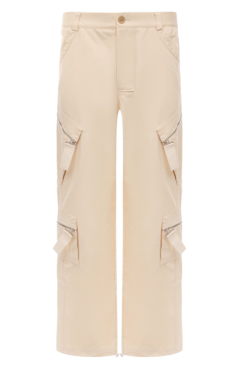 Хлопковые брюки JACQUEMUS светло-бежевого цвета по цене 96750 руб., арт. 22H226PA026/1073WHITE, фото 1 Хлопковые брюки JACQUEMUS, арт. 22H226PA026/1073WHITE, фото 1