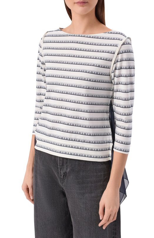 Хлопковый лонгслив Undercover UP1F1808 Белый  UP1F1808 Фото 3