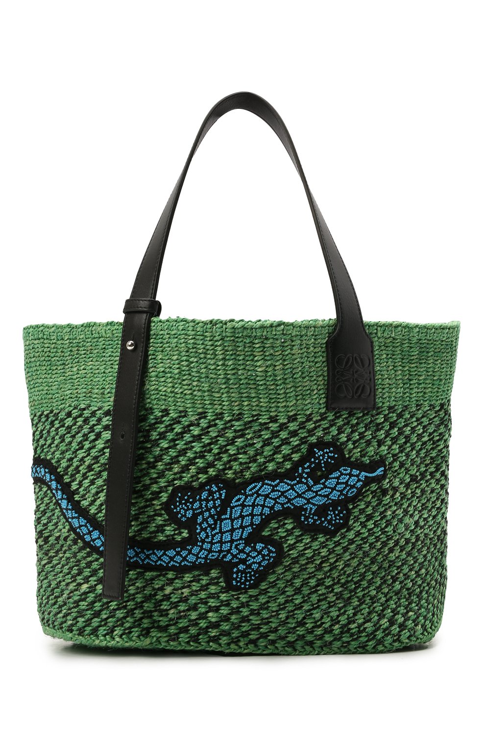 Сумка basket loewe x paula's ibiza LOEWE зеленого цвета по цене 83650 руб., арт. A223T82X01, фото 1 Сумка basket loewe x paula's ibiza LOEWE, арт. A223T82X01, фото 1