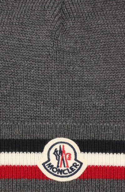 Шерстяная шапка MONCLER темно-серого цвета по цене 16450 руб., арт. E2-091-00328-00-02292, фото 3 Шерстяная шапка MONCLER, арт. E2-091-00328-00-02292, фото 3