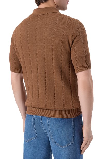 Рубашка изо льна и хлопка MVST коричневого цвета по цене 95250 руб., арт. MS60-1233-01MU, фото 4 Рубашка изо льна и хлопка MVST, арт. MS60-1233-01MU, фото 4