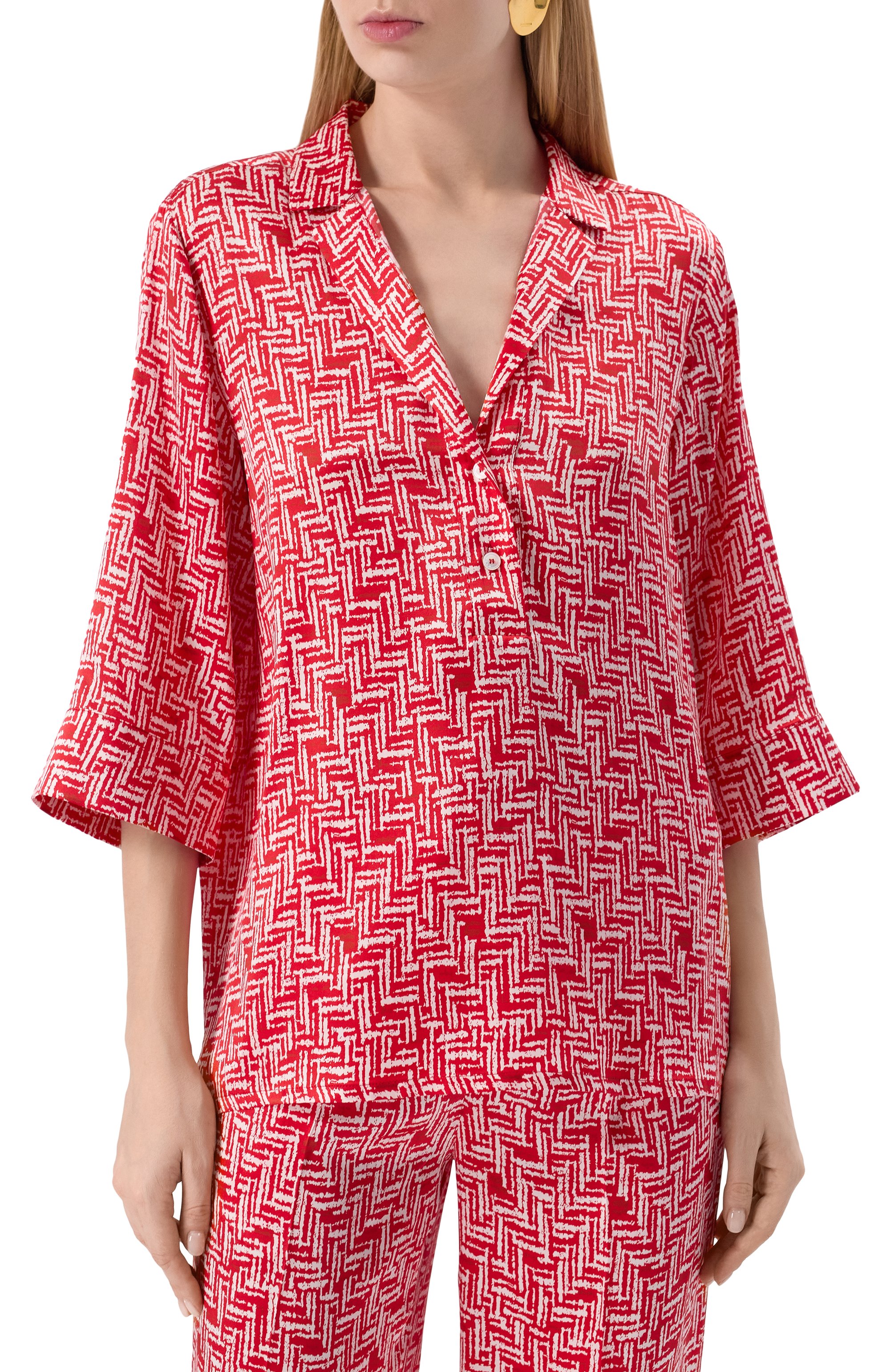 Шелковая блузка KITON, арт. D51411K0964E02, фото 3