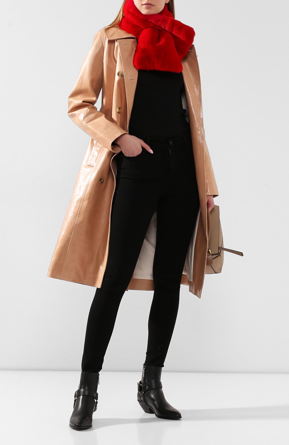 Шарф из меха кролика YVES SALOMON, арт. 20EAA100XXREXX, фото 2