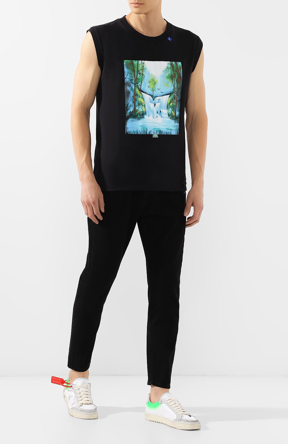 Хлопковая майка OFF-WHITE, арт. 0MAC006E191850151088, фото 2