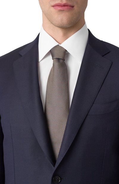 Шелковый галстук ZEGNA бежевого цвета по цене 30950 руб., арт. 1P8/Z9D06TA9, фото 2 Шелковый галстук ZEGNA, арт. 1P8/Z9D06TA9, фото 2