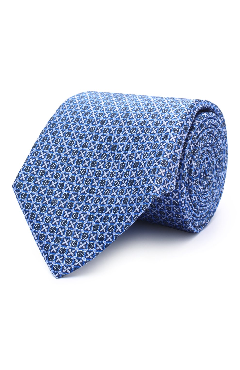 Шелковый галстук CANALI синего цвета по цене 16050 руб., арт. 18/HS02950, фото 1 Шелковый галстук CANALI, арт. 18/HS02950, фото 1