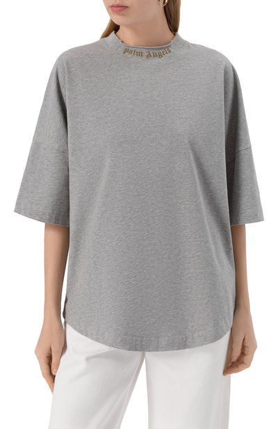 Хлопковая футболка PALM ANGELS, арт. PWAA07DF25JER001, фото 3