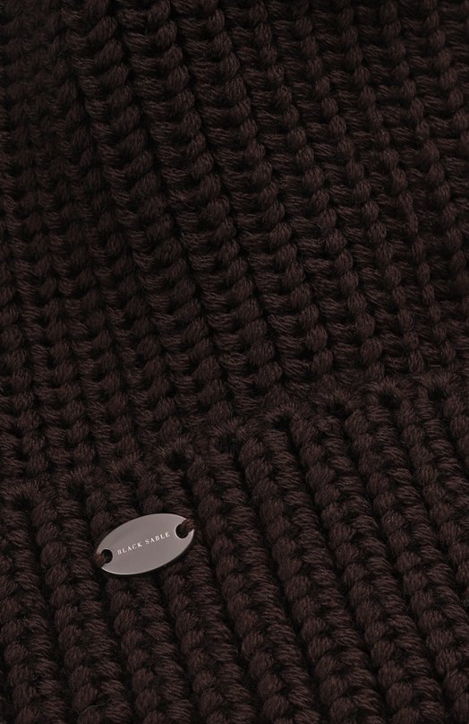 Шерстяная шапка с отделкой из соболя Black Sable BS-47CC10 Коричневый  BS-47CC10 Фото 4