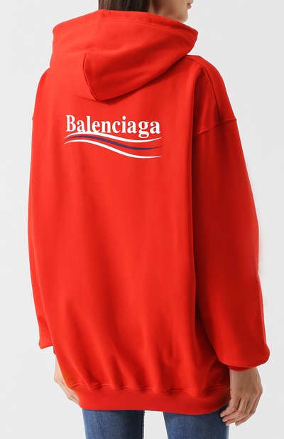 Хлопковая толстовка свободного кроя с капюшоном BALENCIAGA, арт. 528350/TBV14, фото 4